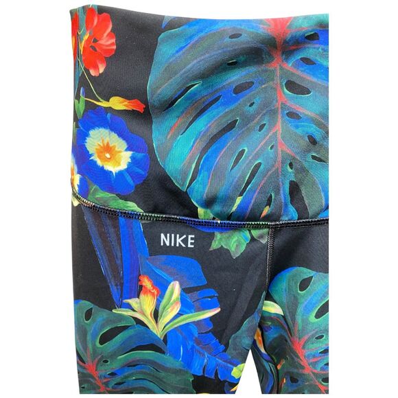 Nike Power training Floral 7/8 length Mesh Leggings Multicolor Size Medium M - Picture 7 of 11